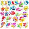 HOZKEAP 26 Packs Bluk Octopus fishs dolphins turtles sharks whales mini Pop Keychain,Birthday Party Favors Supplies Classroom summer students Prize