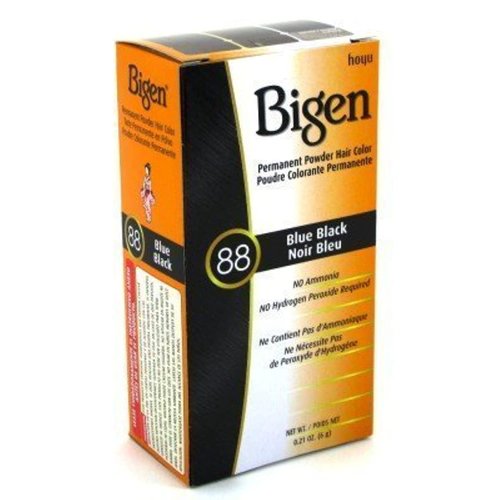 Bigen Powder Hair Color #88 Blue Black (3 Pack)