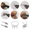300pcs Mix 8mm 9mm 10mm Stainless Steel Thick Strong Rings Jump Rings Connector Rings for Jewelry Making Necklaces Bracelet Earrings Keychain DIY Craft (M536)