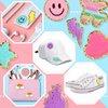 Yilloog 24 Pcs Chenille Patches Cute Iron on Patches Rainbow Heart Smile Face Castle Anchor Star Patches Applique Sew on Patches for Jackets Clothing Fabric(Fresh Style)