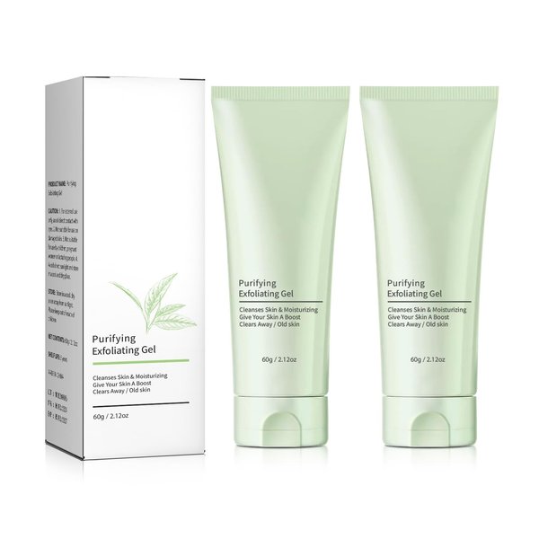 Purifying Exfoliating Gel, Body Exfoliating Scrub and Deep Cleansing Face Gel, Facial Exfoliator Cleanser, Moisturizing Purifying Exfoliant Cleanses for Oil Control, Dead Skin Removal