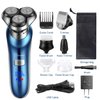 Hatteker Electric Shaver for Men Trimmer for Men Cordless Rechargeable Beard Nose Hair Face Trimmer Rotary Razor USB Groomer Waterproof Wet Dry 4 in 1