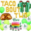 Fiesta 2nd Birthday Party Decorations, Mexican Taco Bout Two Second Party Kit Cactus Balloons Cake Toppers