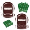 40Pcs American Football Party Supplies include 20 plates, 20 napkins for the American Football Fans Birthday Party Decoration