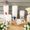 Zhehao 30 Pcs Sport Ball Plastic Cups Hockey Football Basketball Plastic Cups Bulk Reusable Drink Cups 16 oz Stadium Cups Stackable Sports Cup for Sport Party Supplies (White,Hockey)
