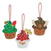 Christmas Cupcake Character ORN Craft Kit -12 - Crafts for Kids and Fun Home Activities