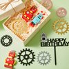 11 Pieces Robot Cake Toppers for Boys Robot Birthday Cake Topper Gear Happy Birthday Robot Cake Cupcake Decorations Robot Themed Party Decorations Robot Figurine for Robot Birthday Party Supplies