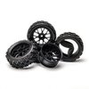 JIUWU 4 Pcs Black 1:10 Scale RC Tires Wheel Rims Crossing Rubber On Road Parts