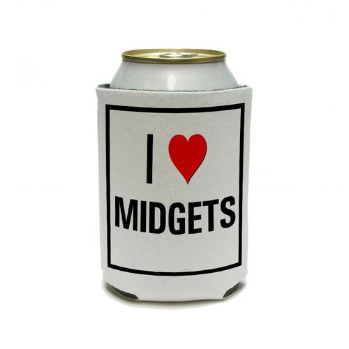 GRAPHICS & MORE I Love Heart Midgets Can Cooler - Drink Insulator - Beverage Insulated Holder