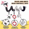 teytoy Spiral Car Seat Toy, Black and White High Contrast Stroller Activity Toy Car Seat Toys for Babies 0 3 6 9 12 Months Boys Girls, Hanging Carseat Toys for Crib Mobile, Newborn Toy Gift