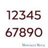 Montague Metal Products MHN-06-F-RB1-8 Solid Brushed Aluminum Modern Floating Address House Numbers, 6", Powder Coated Roman Bronze