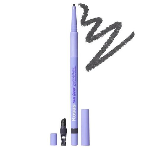 Kosas Soulgazer Intensifying Waterproof Gel Eyeliner - Orbit (smokey gray matte). Bonus Premium Korean Sheet Masque with Collagen