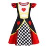 Sukyfecde The Red Queen Costume Girls Princess Dress up Kids Birthday Party Dress Halloween Cosplay Outfits 3t Red