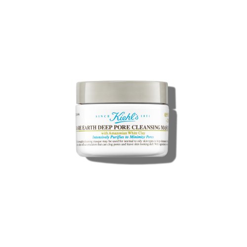Kiehl's Rare Earth Deep Pore Cleansing Mask, Pore-Minimizing Face Mask for Clogged Pores, Detoxifies & Refines Skin, Absorbs Excess Oil, with Amazonian White Clay & Aloe Vera - 0.95 fl oz