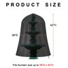 WOMACO Fountain Cover, Ourdoor Waterproof Bird Bath Cover for Winter, Garden Birdbath Dustproof Cover with Zipper and Drawstring (36" D x 42" H)