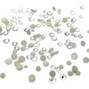 Crystal (001) Clear Tiny Small Sizes Mixed with Swarovski 2058 Xilion Rose flatbacks Sizes ss3, ss5, ss6, ss7, ss9, ss10 No-Hotfix Rhinestones Nail Art 144 pcs (1 Gross)