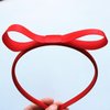 Spenlly 2Pcs Bow Headbands for Women Girls, Cute Hair Bow Hairband Headwear Cosplay Halloween Party Hair Accessories (A-Black Red, One Size)