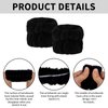 ACO-UINT 6Pcs Spa Headbands and Wrist Washbands Set, Headbands for Washing Face Towel Wristbands Make Up Headbands, Skincare Headbands Absorbent Wrist Sweatband (Black and Khaki)