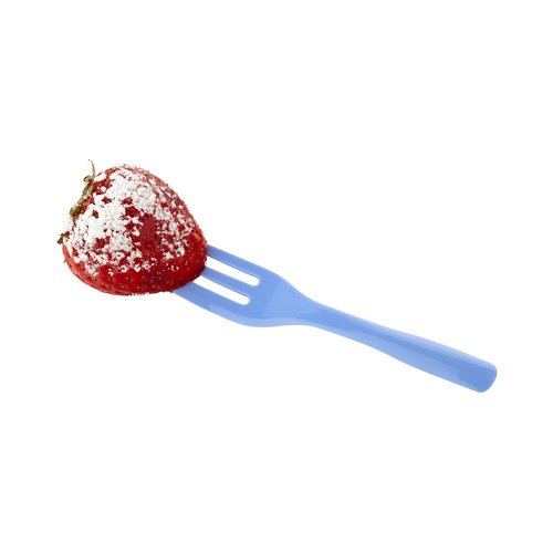 Restaurantware 4 Inch Cake Forks 100 Knife-Edged Premium Pastry Forks - Disposable Solid And Durable Periwinkle Plastic Sharp Edge Forks For Parties Bakeries Catering Services Gatherings