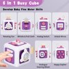 Montessori Busy Cube for Toddlers 1-3 - Travel Toys Educational Learning Toys for Baby Kids, 6 in 1 Sensory Activity Cube for Kids Hands-on Ability Learning Skill Gift for Birthday Halloween Christmas