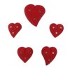 Atomik Rock Climbing Holds Set of 5 Medium Screw-On Hearts in Red