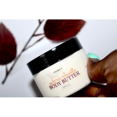 CROWN'D Nourishing Body Butter | Whipped Shea Butter Moisturizer - For Dry Skin, Eczema, Stretch Marks, Hydrating, and Healing - 4 Fragrances (Cashmere)