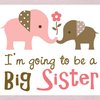 CafePress Big Sister to Be Mod Elephant T Shirt Cute Toddler T-Shirt, 100% Cotton Pink