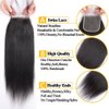 QTHAIR 14A Straight Hair Bundles with Closure (12 14+10inch Closure) 100% Brazilian Straight Virgin Hair 2 Bundles with Lace Closure Free Part Human Hair Extensions Natural Color