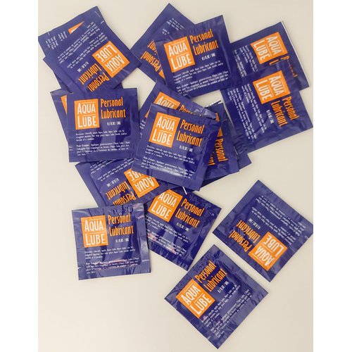Aqua Lube | Personal Water Based Lubricant | Silky & Smooth | for Men and Women | Bag of 144 Count | 0.1 Fl Oz / 3 ml Each