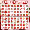 Strawberry Temporary Tattoos Berry First Birthday Party Supplies Decorations 96PCS Cute Tattoos Stickers Party Favors Kids Gifts Girls Boys Classroom School Prizes Themed