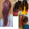 6pcs Kids Girls Hair Extension Colorful Braided Wigs Ponytail Headbands Rubber Bands Hair Bands Headwear Hair Accessories（6 pcs colors-A）