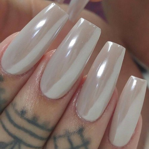 Nail Gang Pro Mirror Effect White Chrome Nail Pigment Powder Smokey Black Nail Polish Powder Color Laser Glitter Powder Sequins Nail Art Decoration Tool Smokey Eyes Make up Crafting (C4)