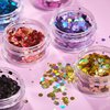Holographic Chunky Glitter by Moon Glitter – 100% Cosmetic Glitter for Face, Body, Nails, Hair and Lips - 0.10oz - Purple
