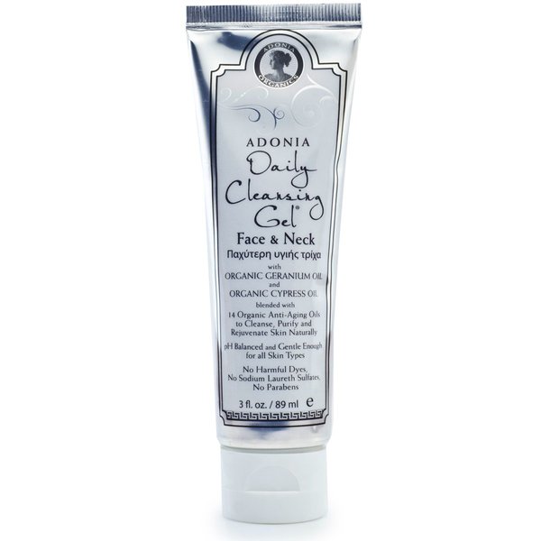 Anti-Aging Daily Cleansing Gel - Organic & All Natural Face Wash - Facial Cleanser - Removes Makeup, Tightens & Exfoliates - Leaves Your Skin Fresh, Youthful, and Radiant 3 Fl Oz