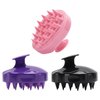 3 Pcs Silicone Hair Scalp Massager Shampoo Brush Scalp Scrubber Hair Cleansing Brush Head Scrubber Dandruff Brush Hair Washing Tool for Women Men or Pets