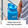 Takeya Sport 64 oz Triple Wall Insulated Stainless Steel Water Bottle With Ice Blocking Spout Lid, Unmatched Quality, 26+ Hours Cold, Champion Blue Pro Fire