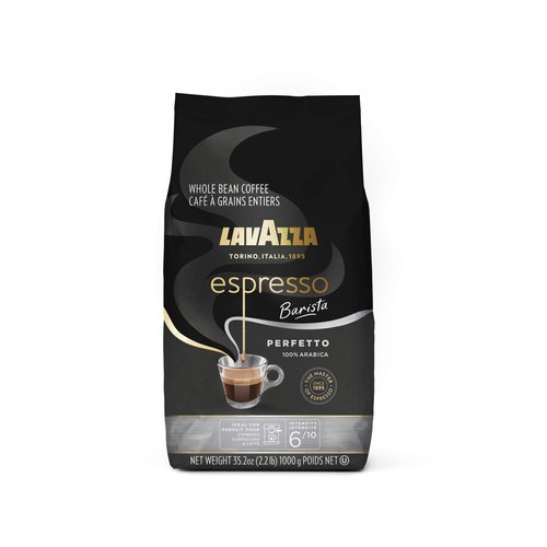 Lavazza Espresso Barista Perfetto Whole Bean Coffee 100% Arabica, Medium Espresso Roast, 2.2-Pound Bag (Packaging may vary) Authentic Italian, Blended And Roated in Italy