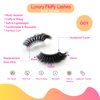 DAODER Self Adhesive Eyelashes NO Glue Need Mink Lashes Fluffy False Eyelashes Natural Look Cat Eye Lashes Reusable with 40 Extra Glue Strips 3 Pairs 16mm (Cat Eye GX01)