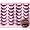 SQYlashes False Eyelashes Natural Wispy Cat Eye Lashes Short- Mixed 2 Styles, 14 Pairs, MG05