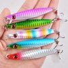 OROOTL Metal Jigs Saltwater Fishing Lures, 5pcs Hard Metal Jigging Spoon Lures Kit Slow Pitch Jigs Diving Sea Fishing Lures Fish Metal Jig Surf Casting Lures for Bass Striper Walleye Bluefish