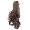 DIGUAN 13 Inches Ombre Claw Clip In Wavy Loose curly Synthetic Wrap Around Ponytail Extensions Short Pony Tail Clip In Extensions for Women Girl 4oz/115g (Copper Brown)