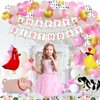 Fiesec Farm Party Decorations, Pink Barnyard Farm Animal Themed Birthday Party Decorations Girl Backdrop Balloon Arch Garland Banner Tablecloth Cake Cupcake Topper