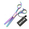 5.5 Inches Hair Scissors with Thinning Comb Hair Cutting Shears Thinning Shears set for Professional and Personal (Rainbow)