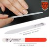 3 Swords Germany - Brand Quality Clear Double Sided Glass Nail File for Women & Girls, Perfect for Natural Fake Gel Artificial Acrylic fingernail, incl. Nail Buffer & Tube case for Travel (313)