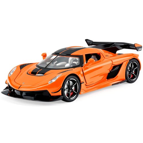 Toy Cars Model Koenigsegg Jesko 1/22 Diecast Metal Sports Toy Cars for Boys, Alloy Collectible Model Car with Sound and Lights, Race Model Car for Kids