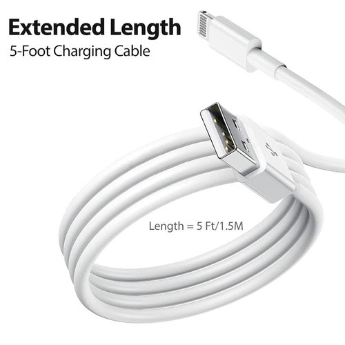 i Phone Charger [MFi Certified] Travel Home Wall Charger and a Charging Cable Compatible with i Phone 14, 13, 12, 11, i Phone SE, X, 8, 7, 6, 5, i pad Mini, pod Touch, and i pods (5 Feet)