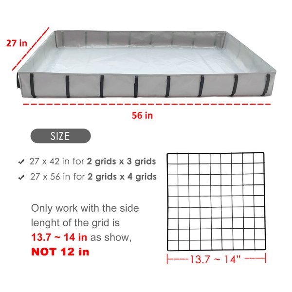 Guinea Pig Cage Bottom for C & C Grids Habitat, Waterproof and Washable Liner Base for Rabbits,Chinchillas,Ferrets and Other Small Animals Pet (Bottom Only 27" x 56")