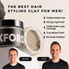 OXFORDhill Texture Clay Pomade - Premium Matte Finish Hair Clay for Men - Five-Ingredient 100% all Natural and Organic Pomade for Hair and Scalp Health - All Day Strong Hold Hold, High Volume
