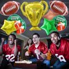 14Pcs Football Balloons, Football Birthday Party Decorations Sports Theme Birthday Party Decoration Include 40Inch Green Number Balloon for 6th Football Birthday Party Supplies