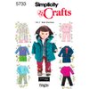 Simplicity Crafts Doll Clothing Outfits Sewing Patterns for 18'' Dolls